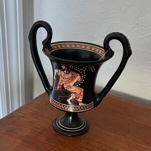 Black and Orange Greek Style Ceramic Vase/Kanthous